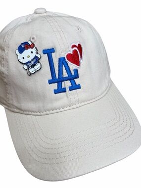 Hello Kitty x LA Dodgers Embroidered Cap – Dodgers hat LA dodger heart hat new
